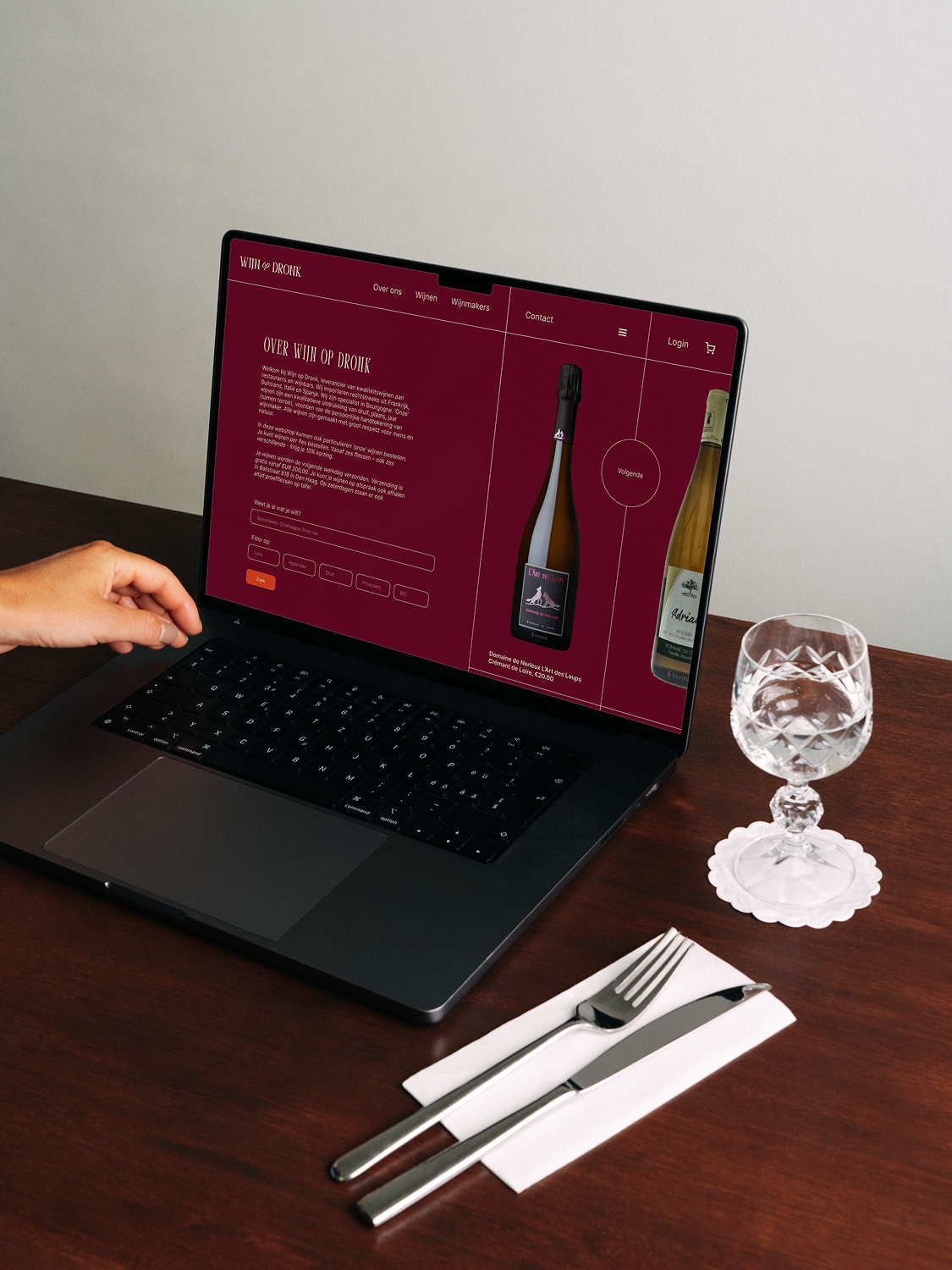 Website Wijn op Dronk